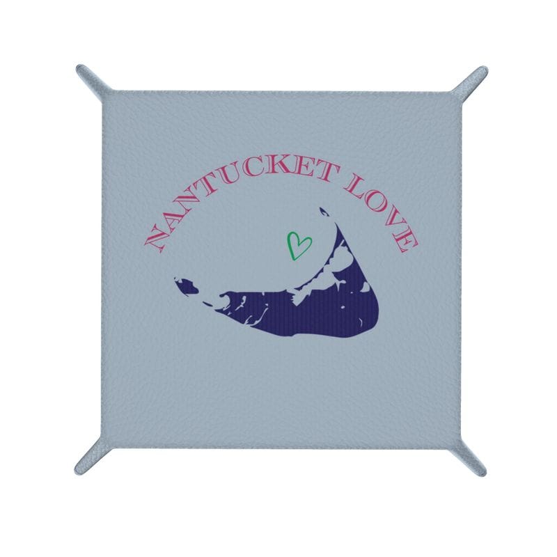 Nantucket Leather Tray Wm Morris x Nantucket Love