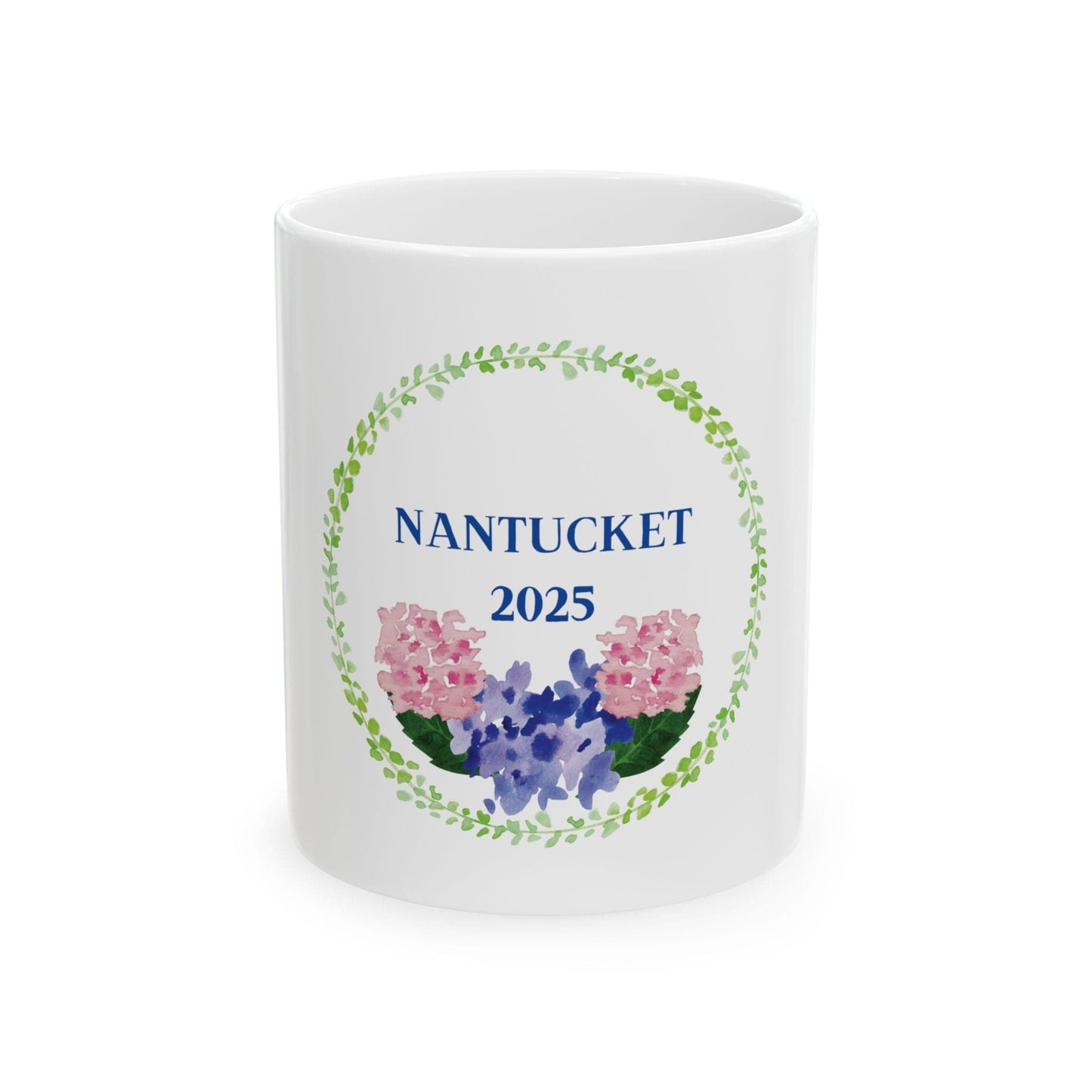 Nantucket 2025 Hydrangea Ceramic Mug, (11oz, 15oz)