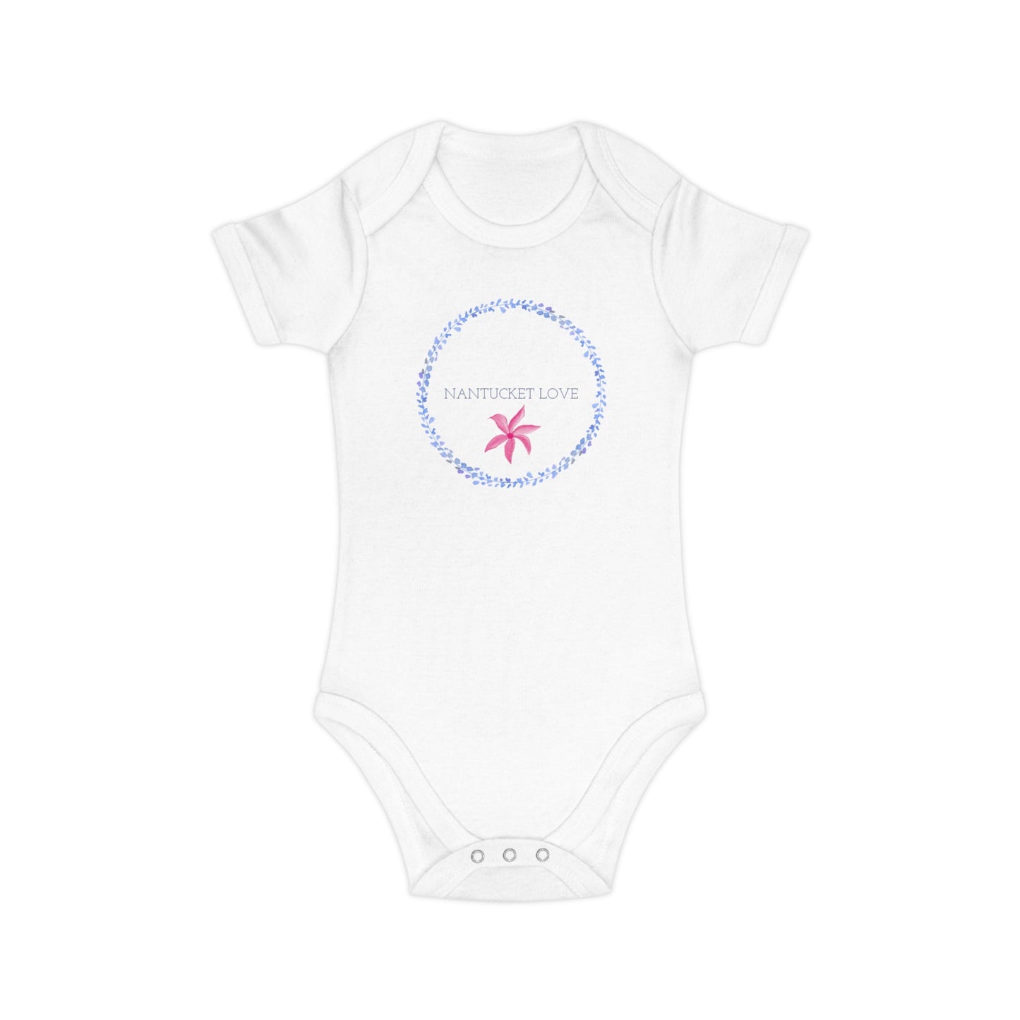 Nantucket Flower Combed Cotton Baby Bodysuit