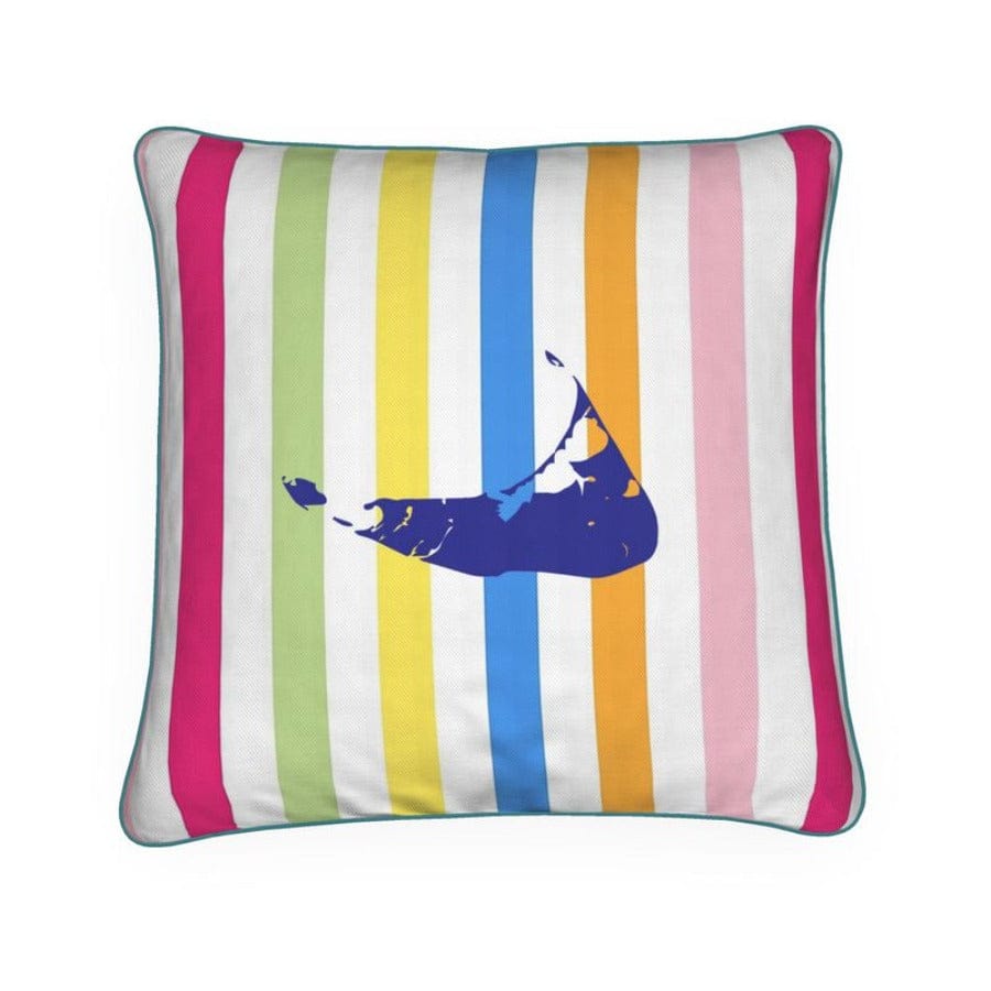Nantucket Island Summer Stripe Pillow