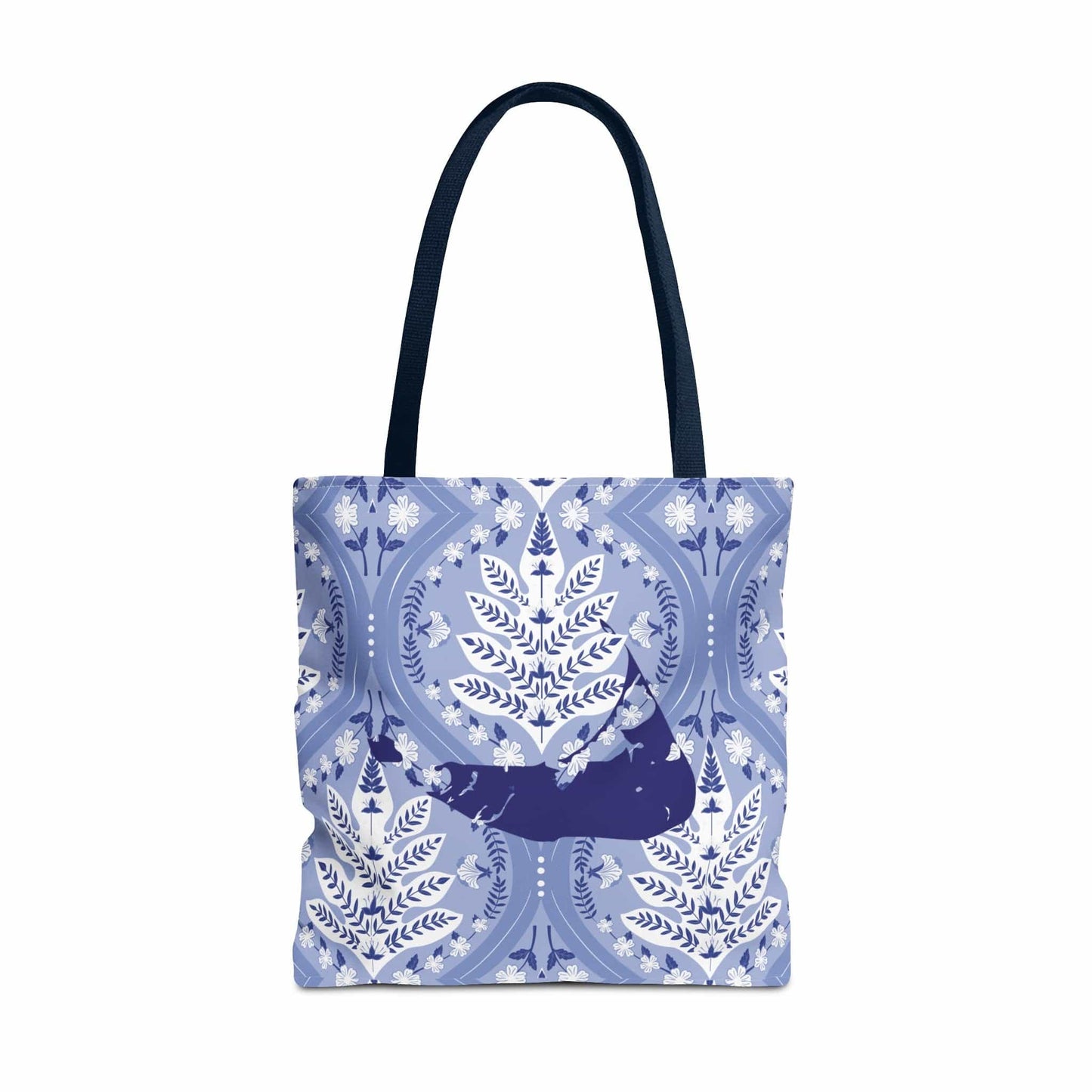 Nantucket Blue on Blue Floral Tote Bag