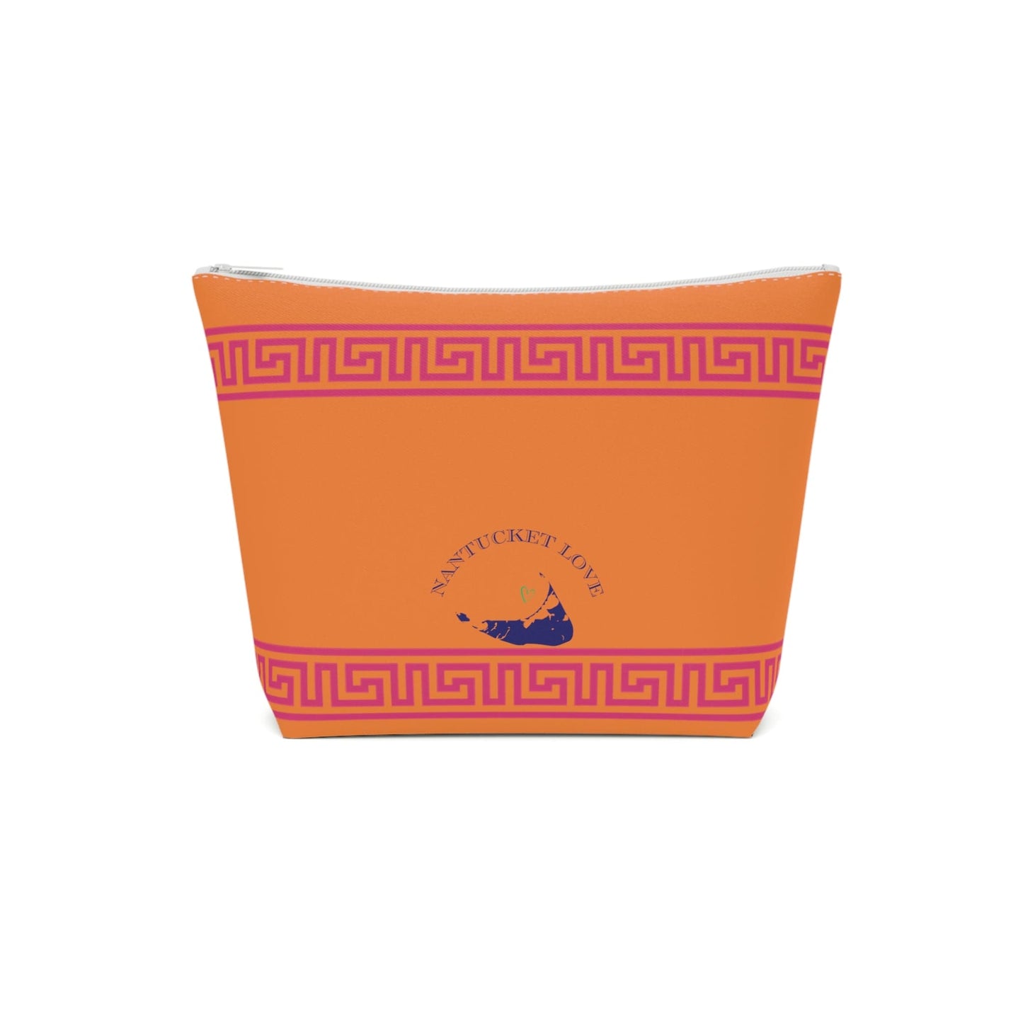 Nantucket Cotton Cosmetic Bag in Fuschia and Orange