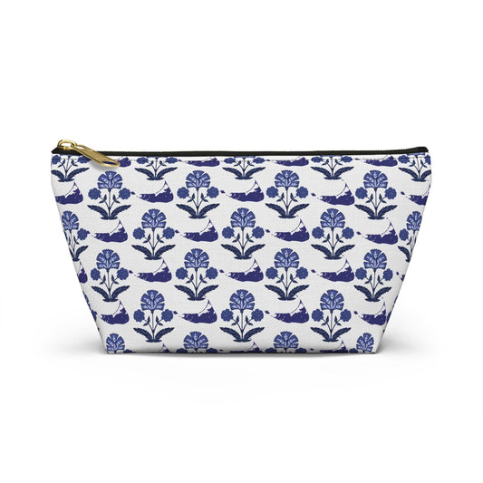 Nantucket Indian Print Accessory Pouch w T-bottom