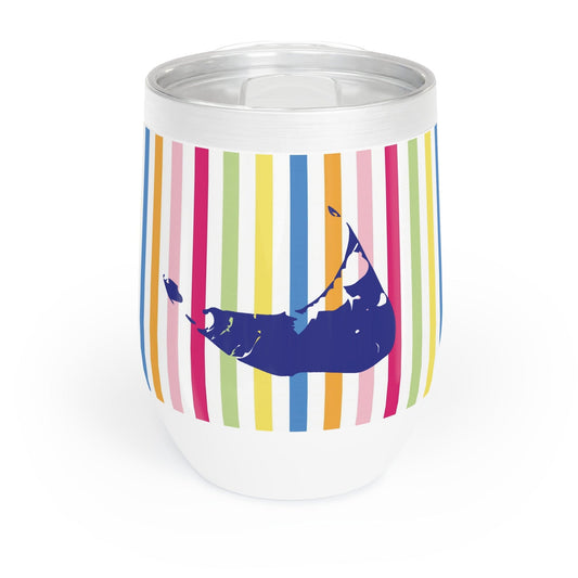 Nantucket Summer Stripe Wine Tumbler