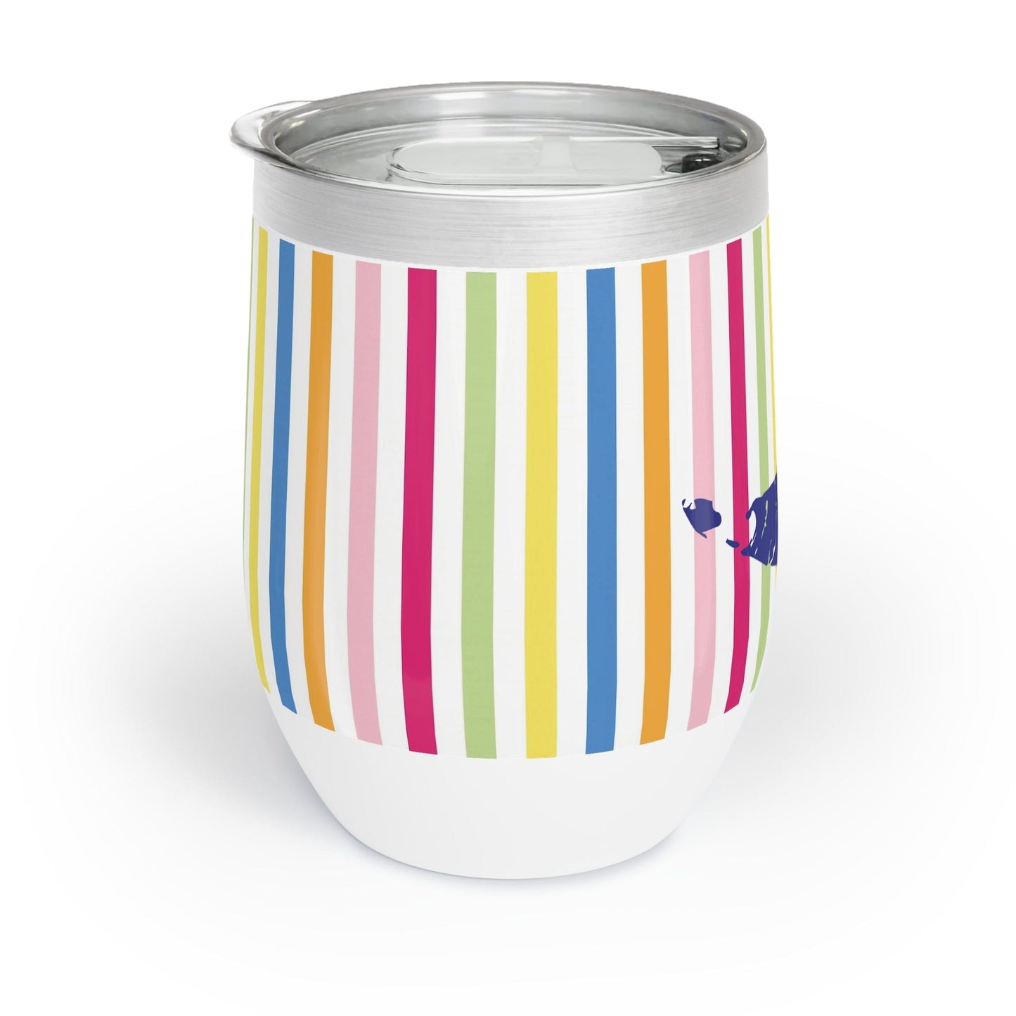 Nantucket Summer Stripe Wine Tumbler