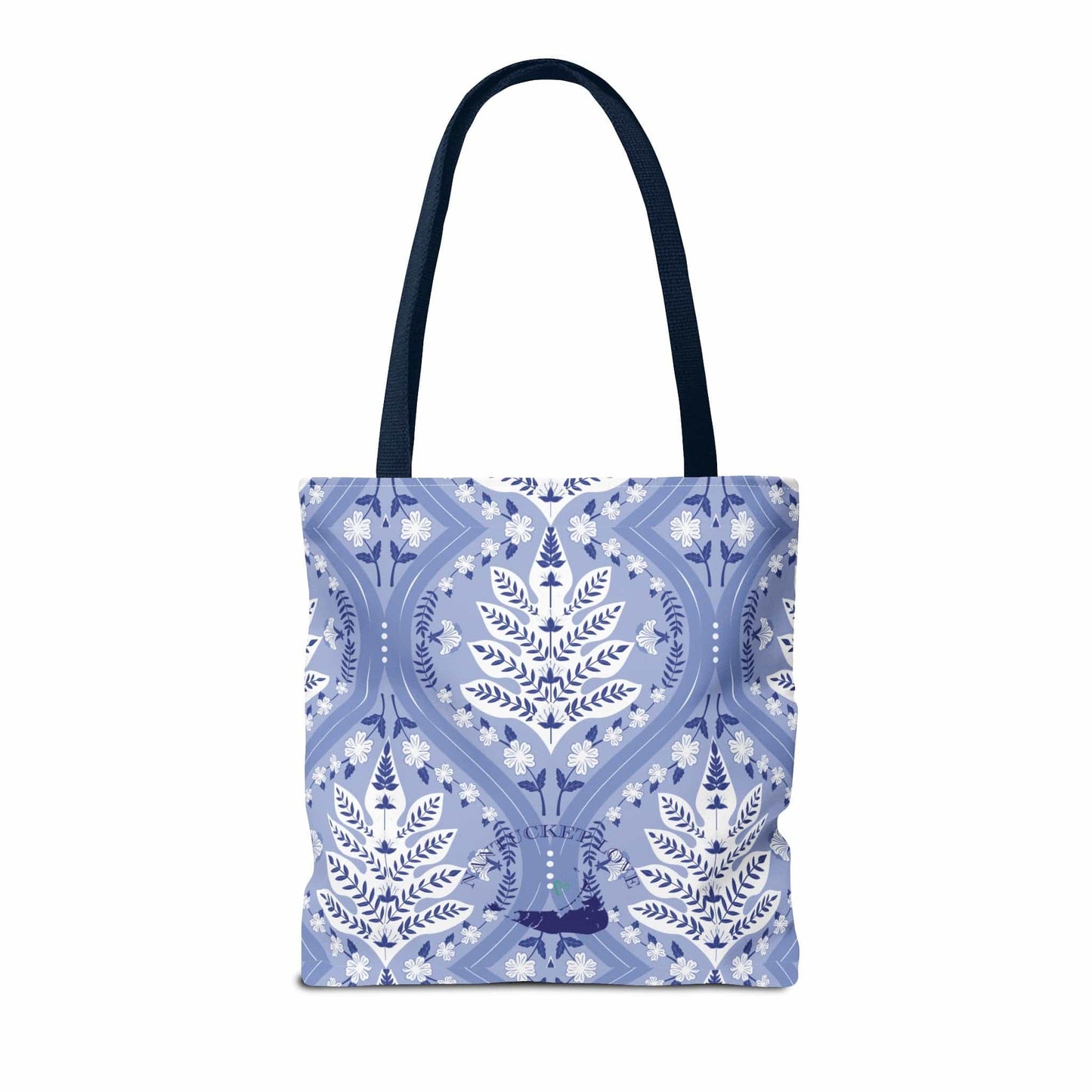 Nantucket Blue on Blue Floral Tote Bag