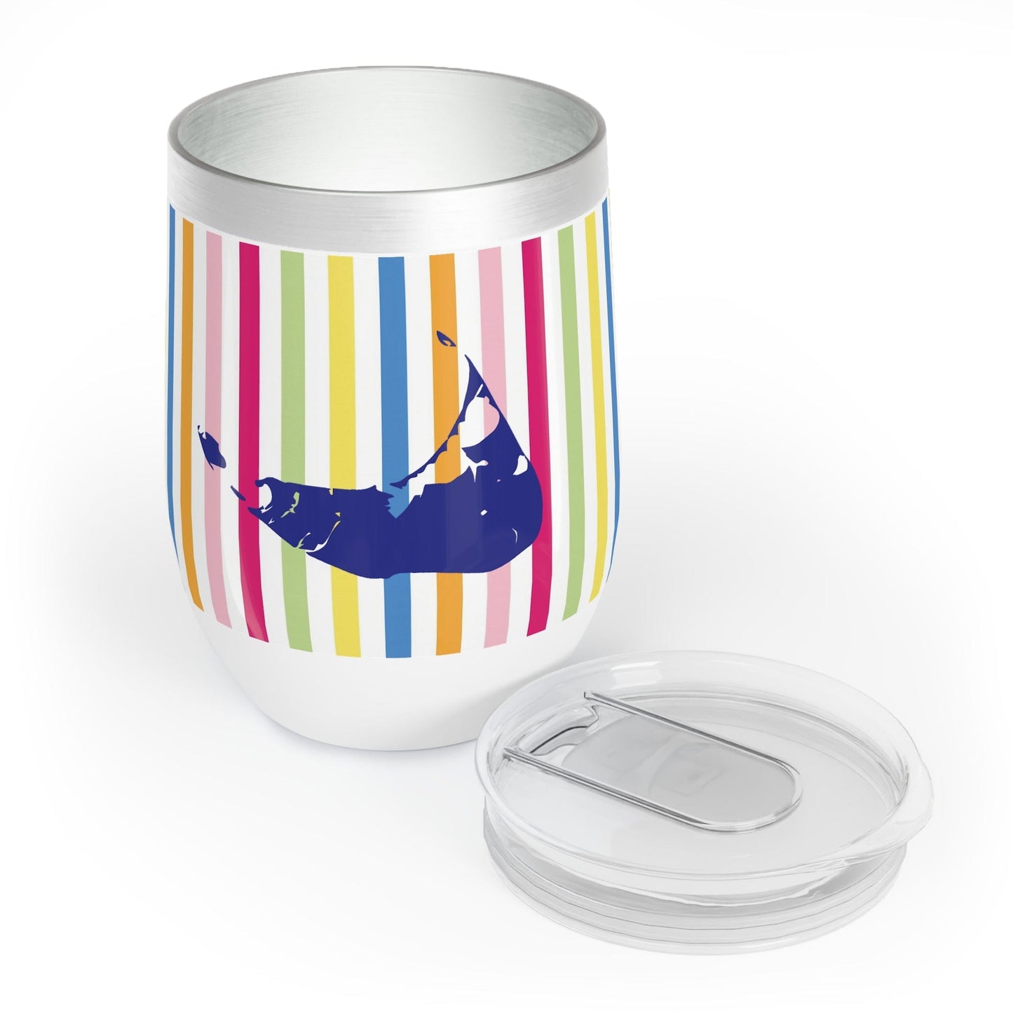 Nantucket Summer Stripe Wine Tumbler