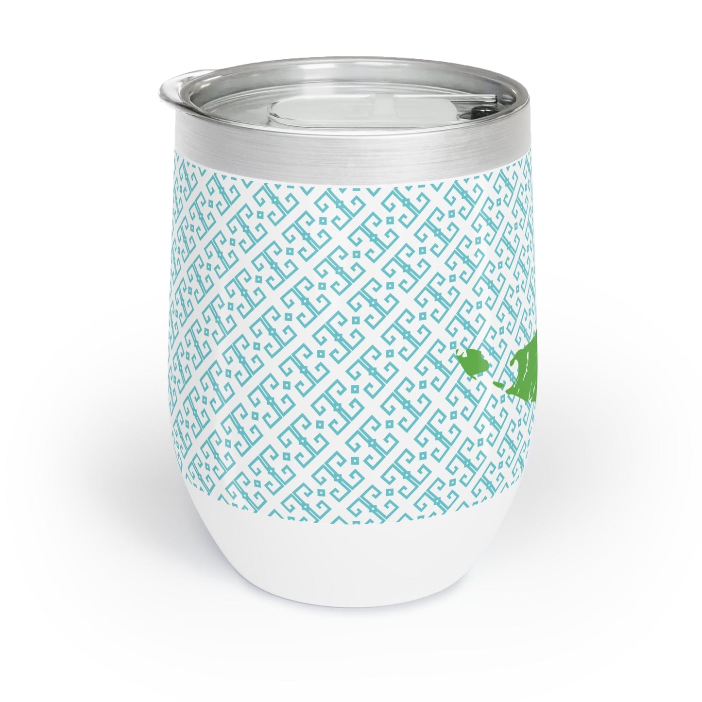 Nantucket Wine Tumbler Green and Blue