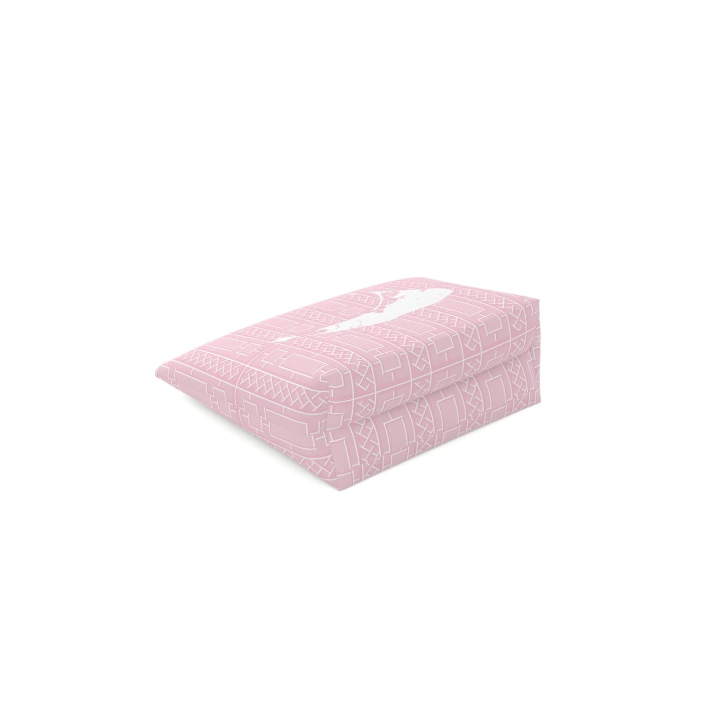 Nantucket Pink Lattice Cotton Cosmetic Bag