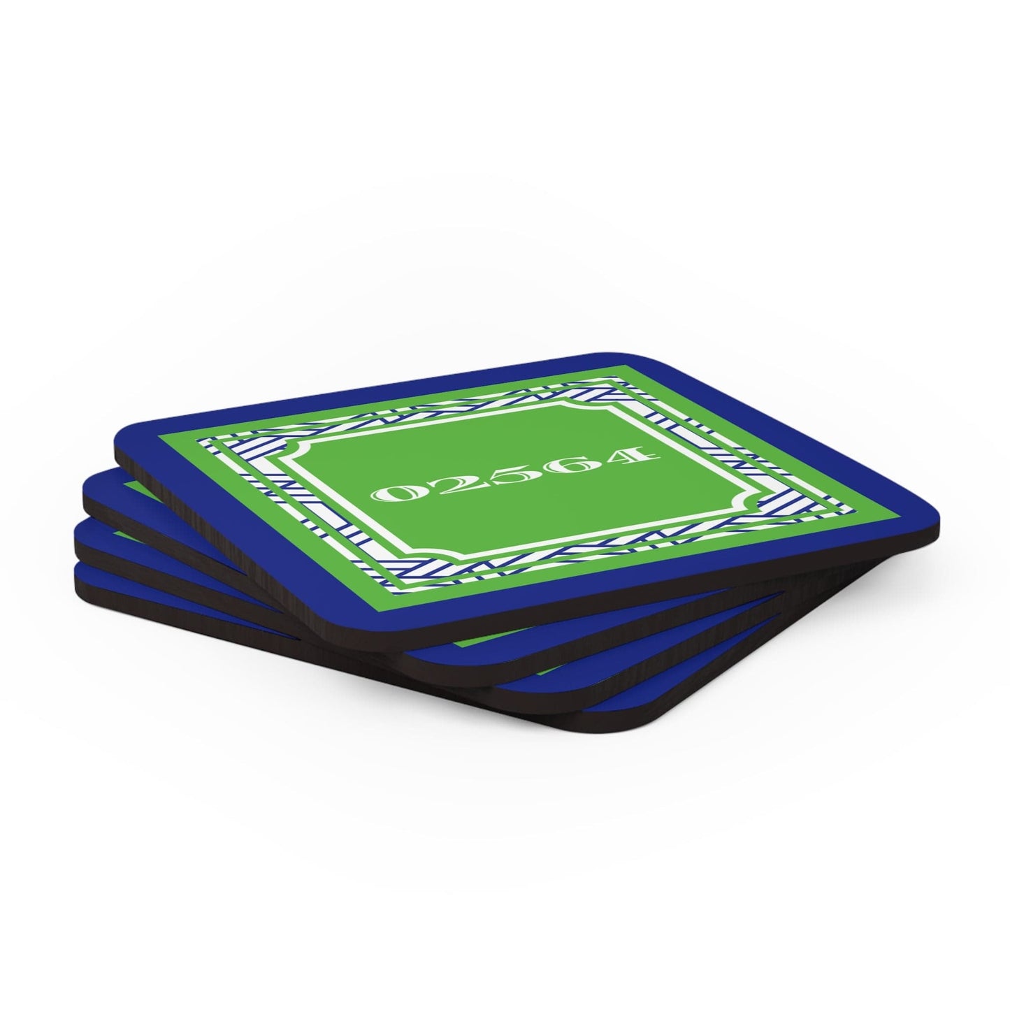 Nantucket Coaster Set Sconset in Blue, Green, and White