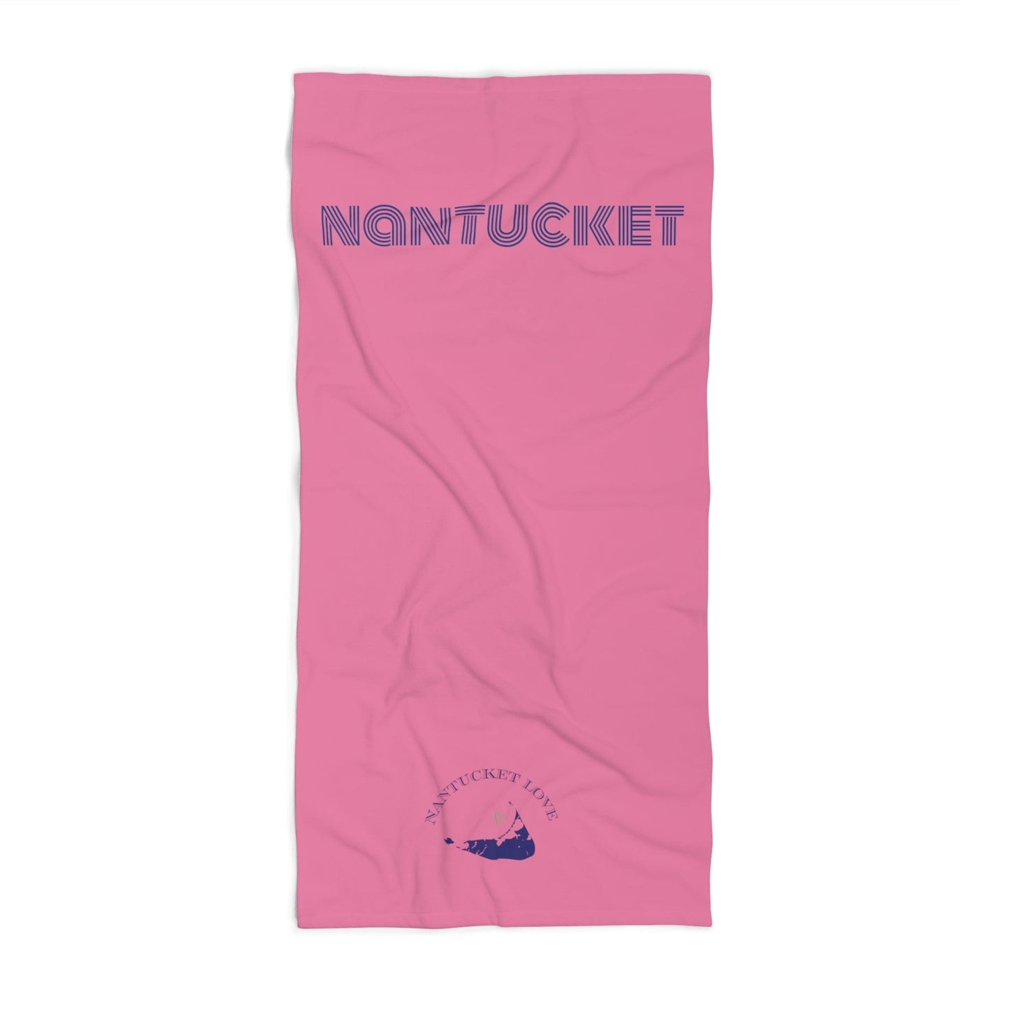 Pink and Blue Nantucket Love™ Throwback Beach Towel