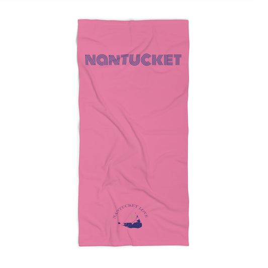 Pink and Blue Nantucket Love™ Throwback Beach Towel