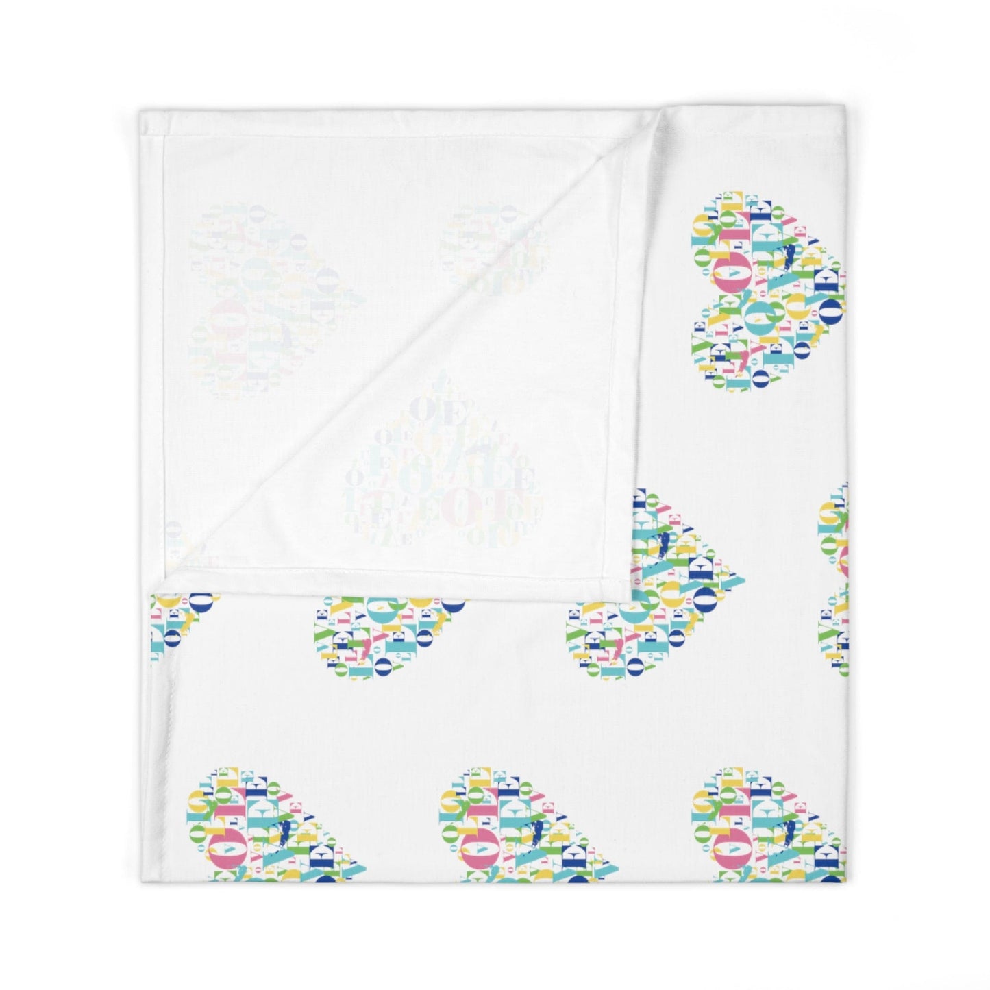 Nantucket Love Hearts Jersey Baby Blanket