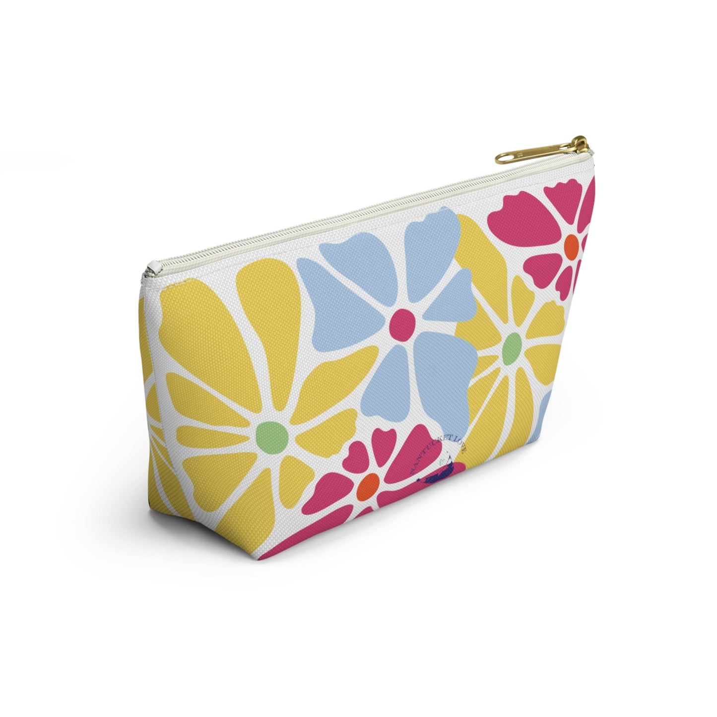 Nantucket Flower Power Accessory Pouch w T-bottom