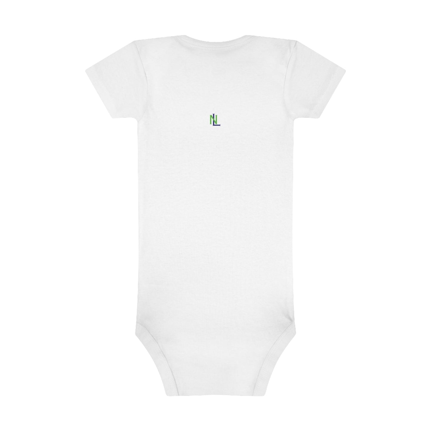 Nantucket Love Baby Short Sleeve Onesie® in Navy and Green