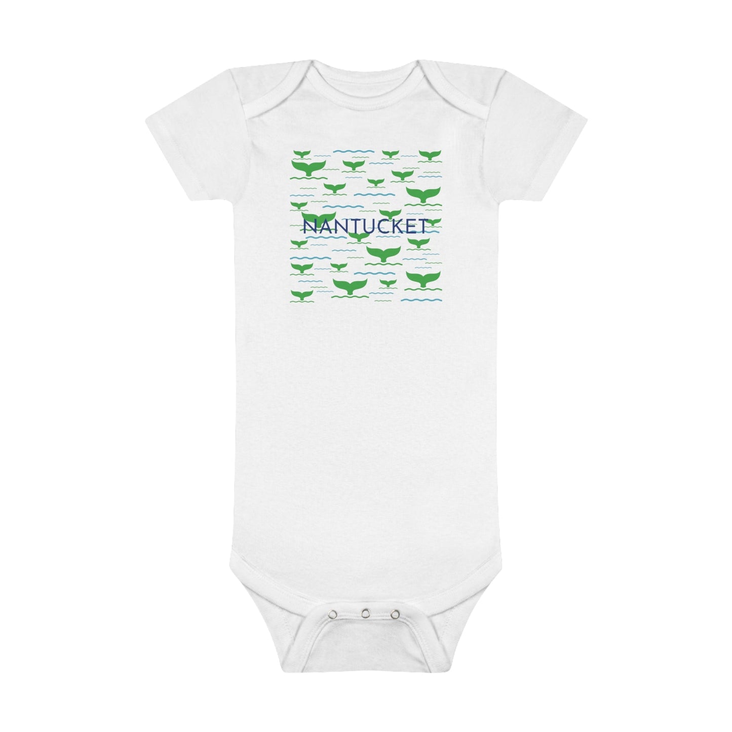 Nantucket Whale Tail Short Sleeve Onesie®