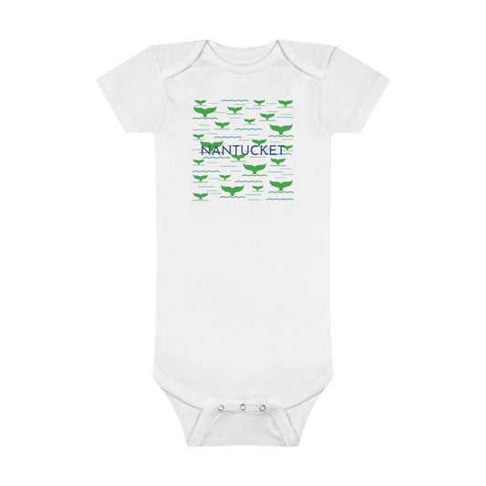 Nantucket Whale Tail Short Sleeve Onesie®