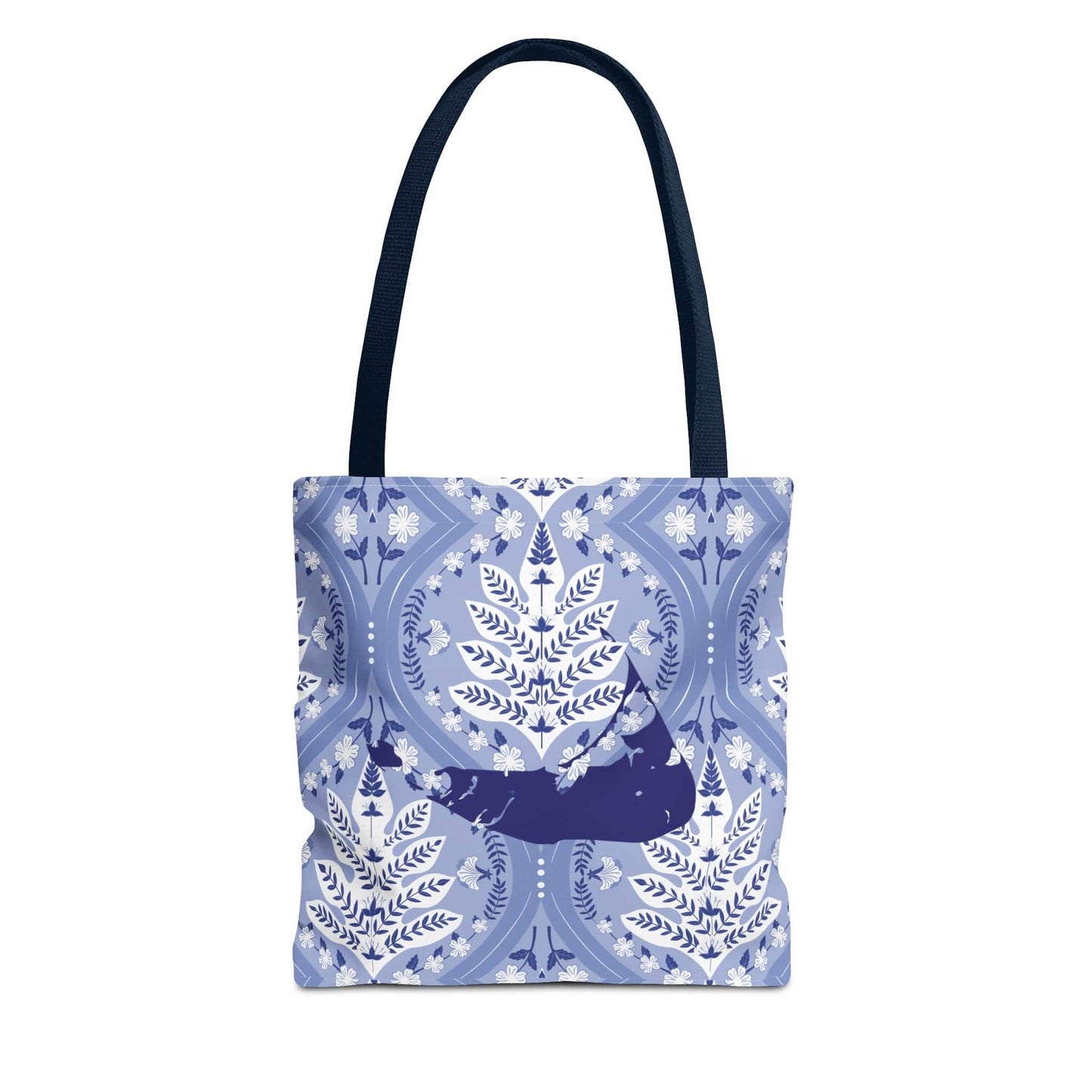 Nantucket Blue on Blue Floral Tote Bag