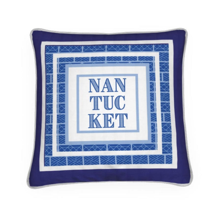 Nantucket "Blues on Board" Lettered Pillow