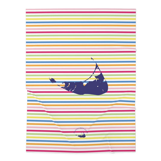 Rainbow Striped Nantucket Blanket