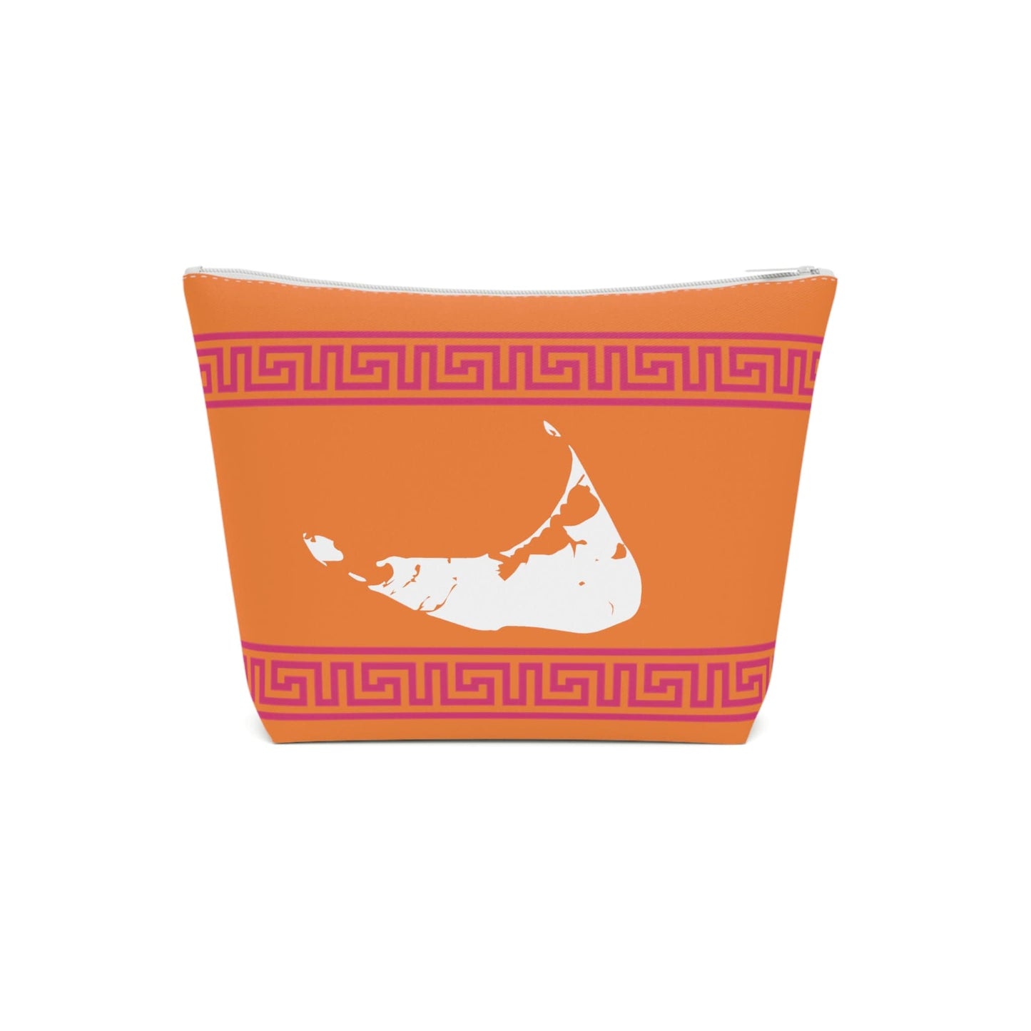 Nantucket Cotton Cosmetic Bag in Fuschia and Orange