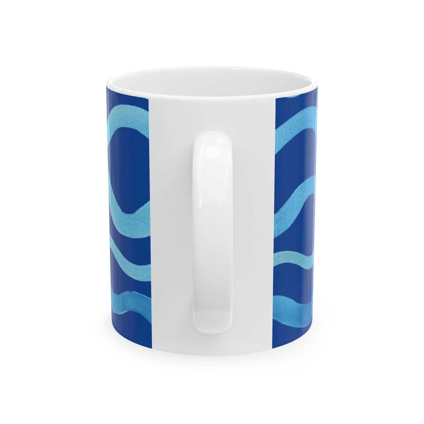 Nantucket Love™ Blue Waves Ceramic Mug, (11oz)