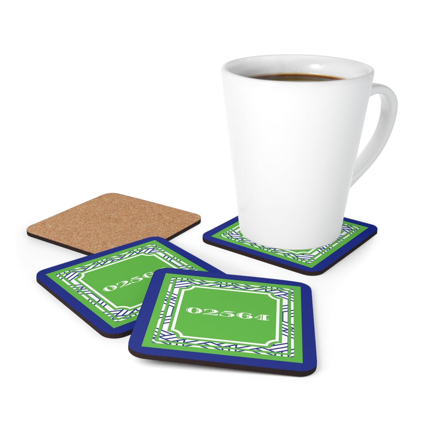 Nantucket Coaster Set Sconset in Blue, Green, and White