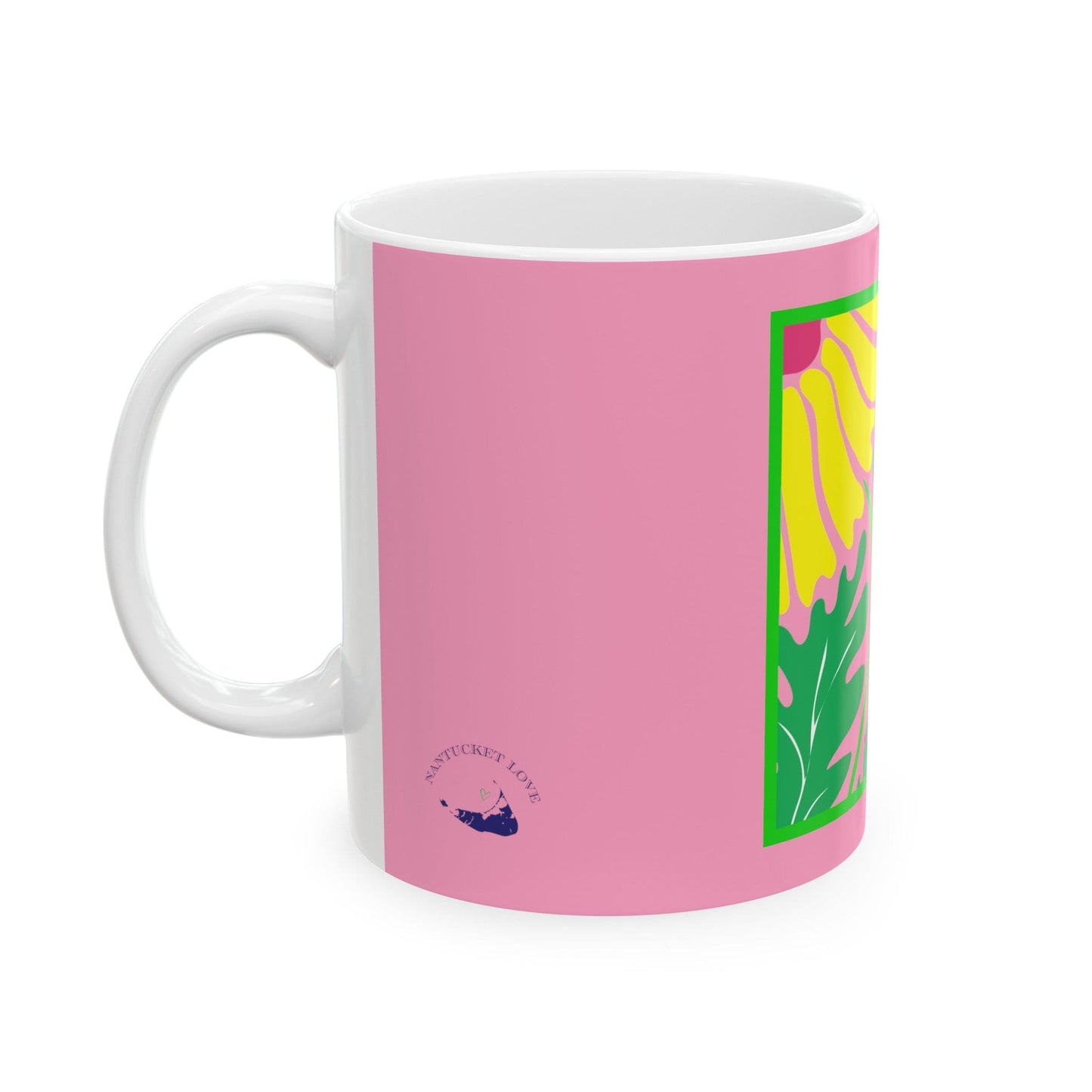 Nantucket Daisies in Light PinkCeramic Mug, (11oz, 15oz)