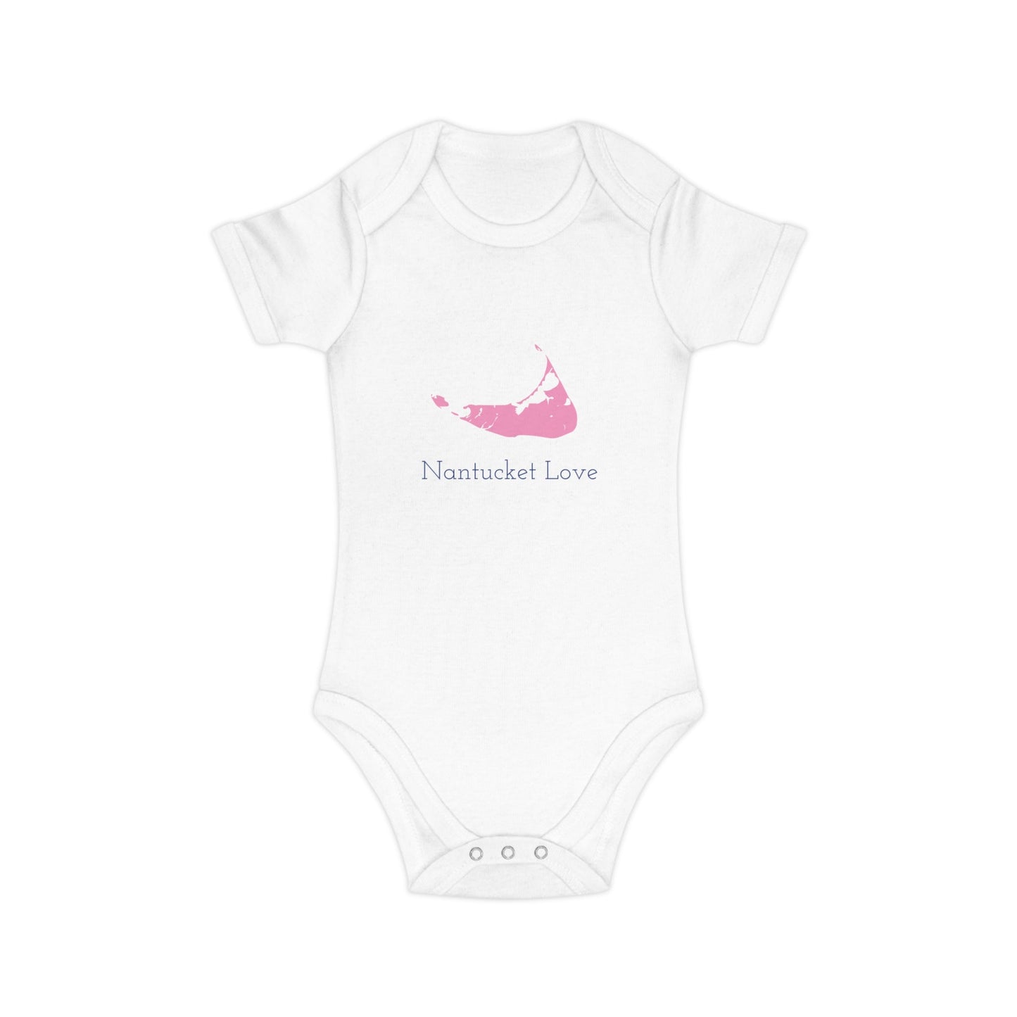 Nantucket Pink Island Combed Cotton Baby Bodysuit