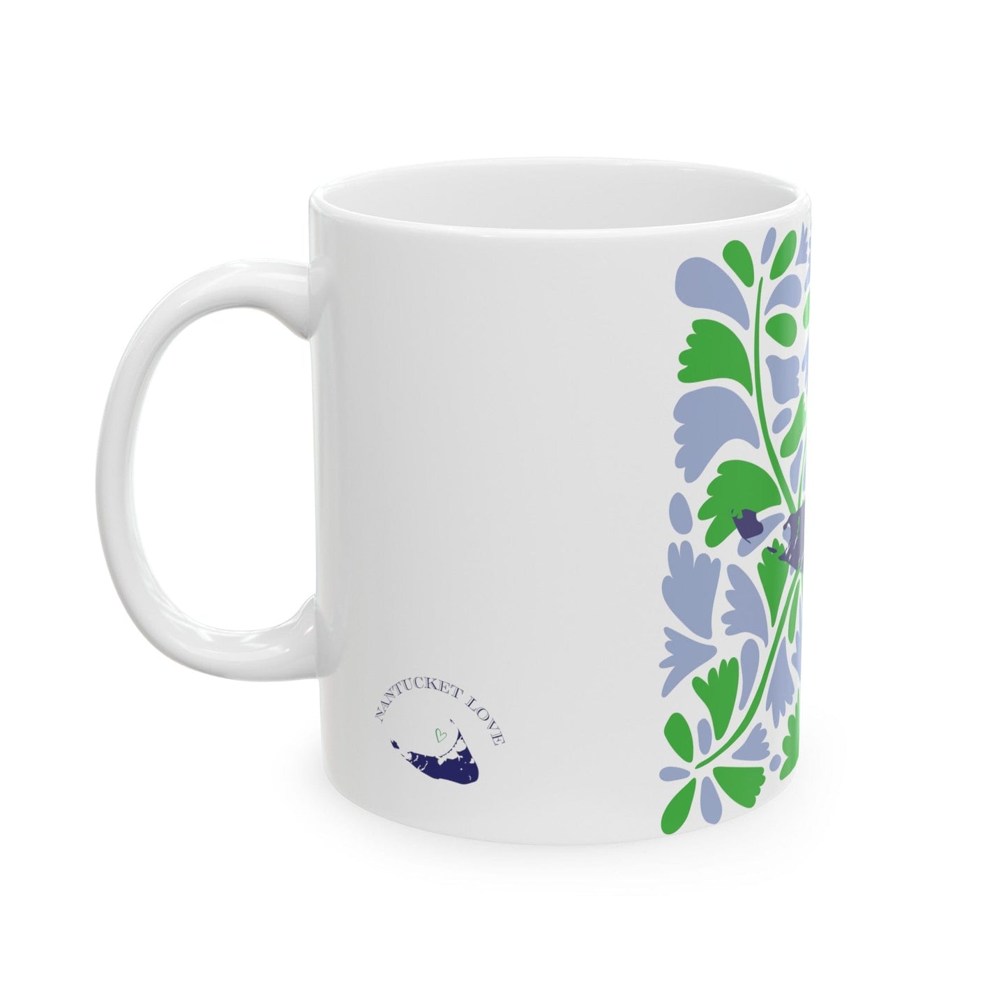 Nantucket Forget Me Not Ceramic Mug, (11oz)