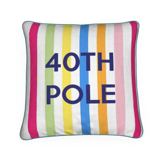 40th Pole Summer Stripe Pillow