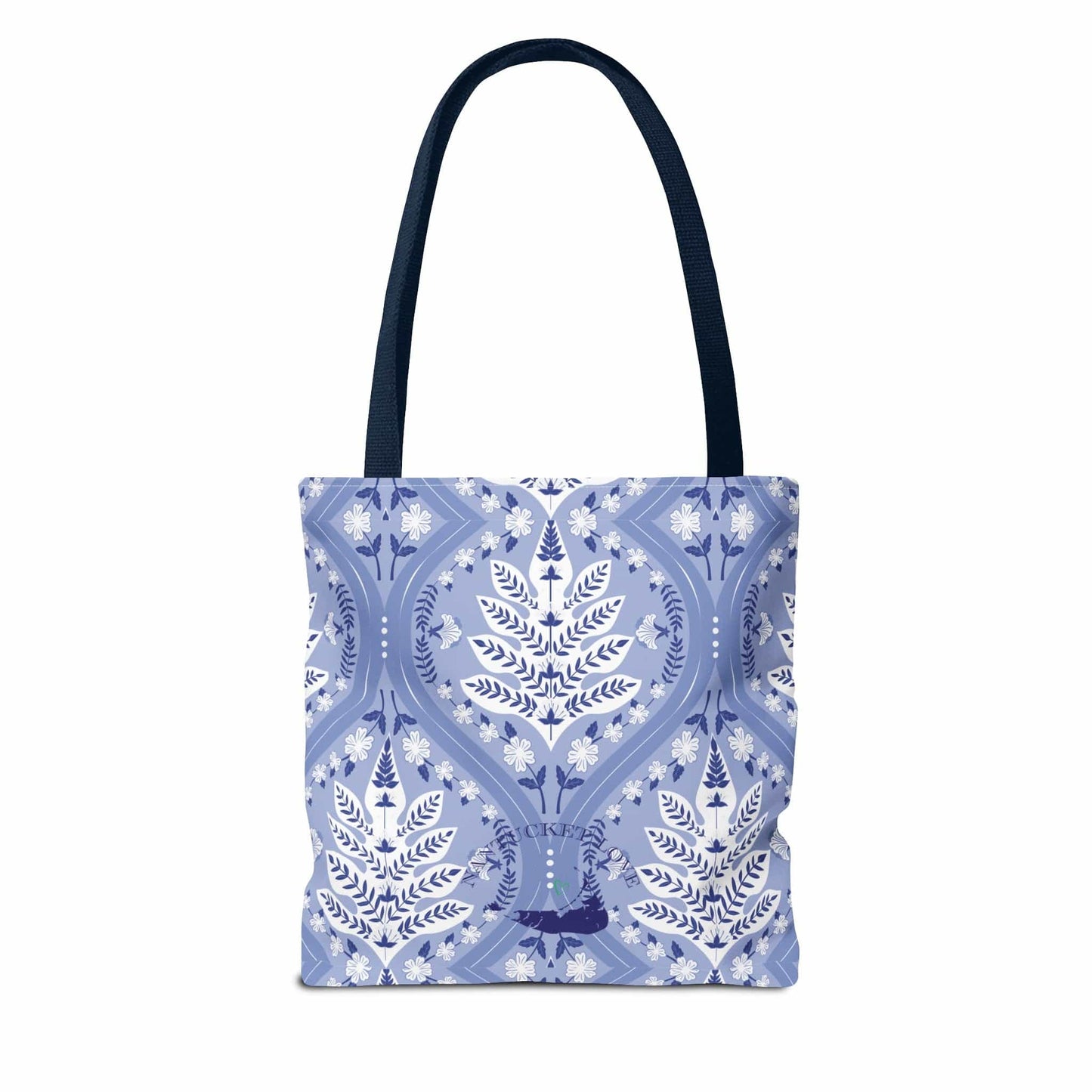 Nantucket Blue on Blue Floral Tote Bag