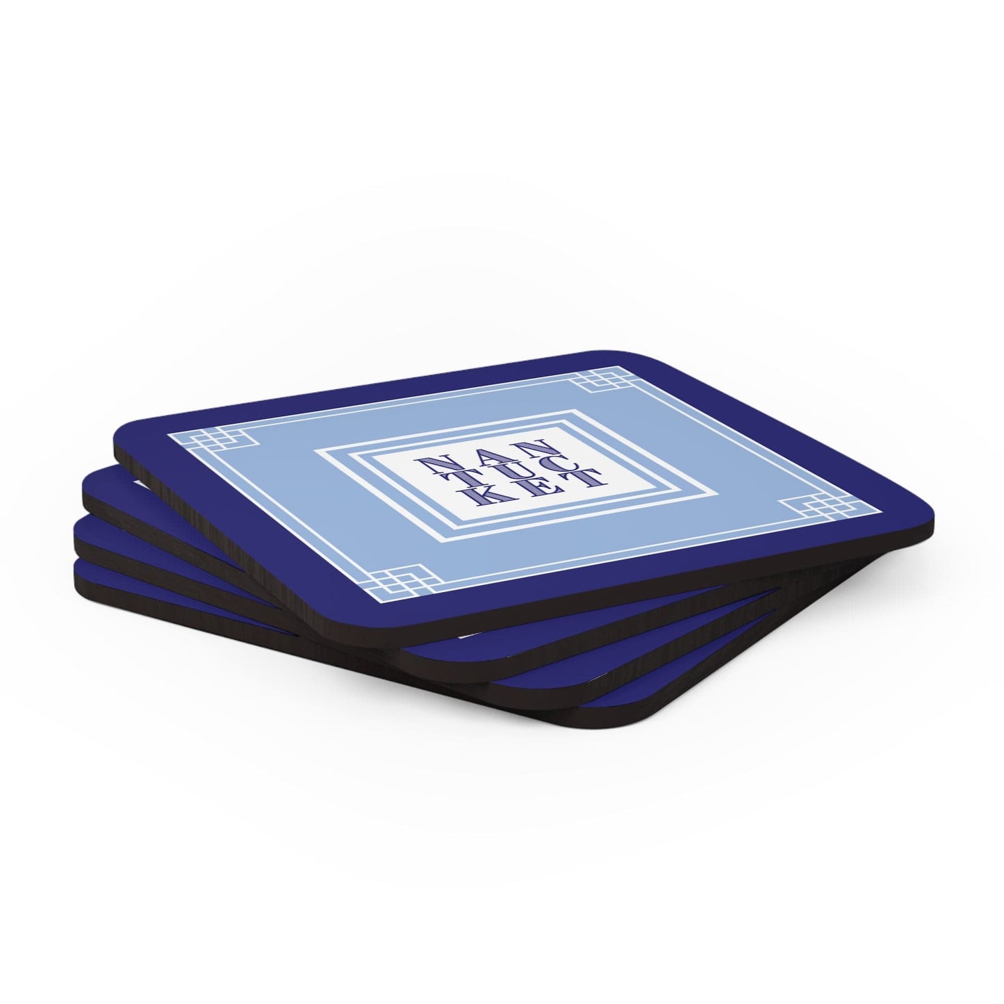 Nantucket Blues Corkwood Coaster Set