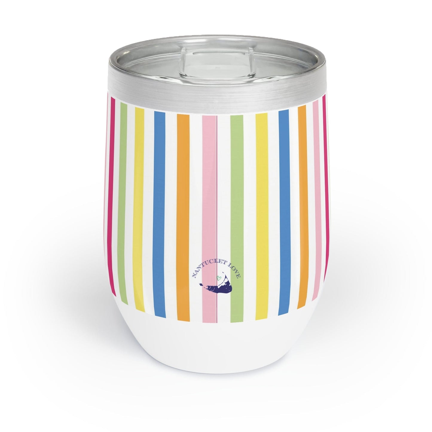 Nantucket Summer Stripe Wine Tumbler