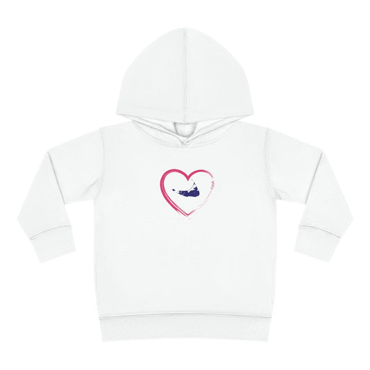 Nantucket Brushed Heart Toddler Pullover Fleece Hoodie