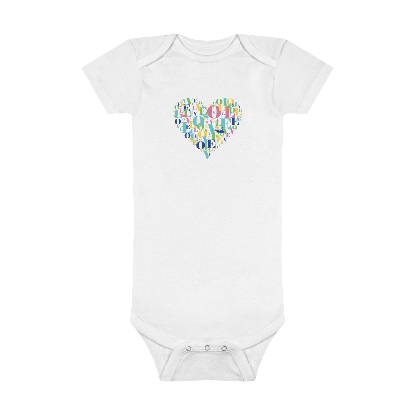 Nantucket Love Heart Baby Short Sleeve Onesie®