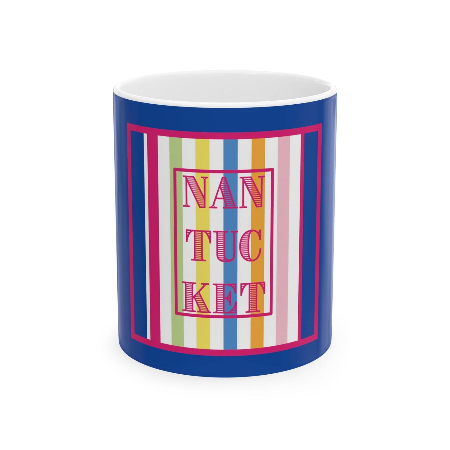 NAN TUC KET Summer Stripe Ceramic Mug, (11oz)