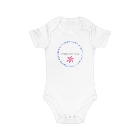 Nantucket Flower Combed Cotton Baby Bodysuit