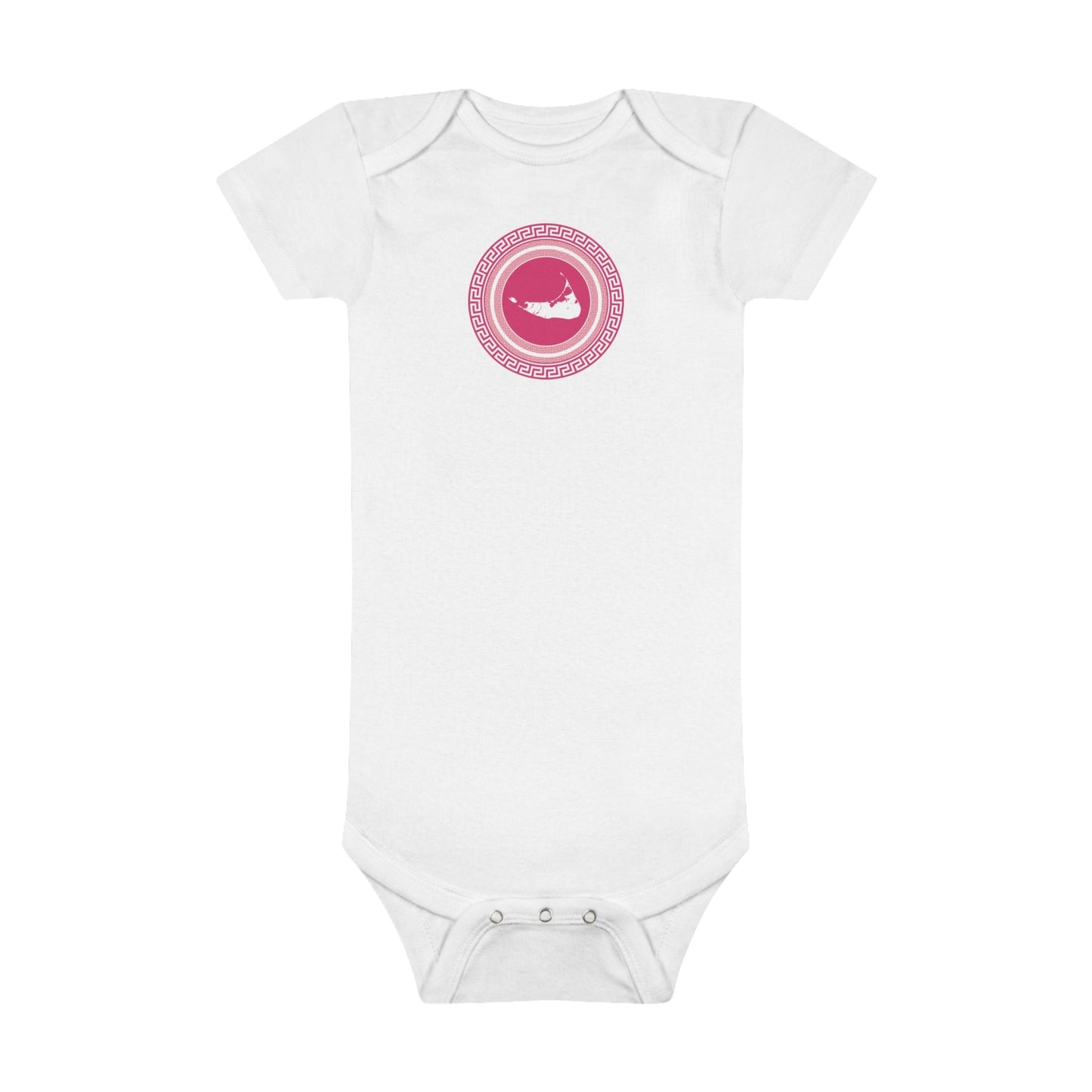 Nantucket Chic Greek Key Baby Short Sleeve Onesie®