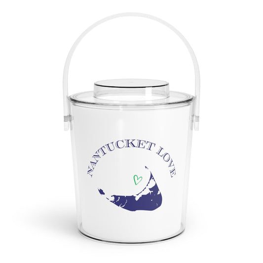 Nantucket Love™ Acrylic Ice Bucket with Tongs