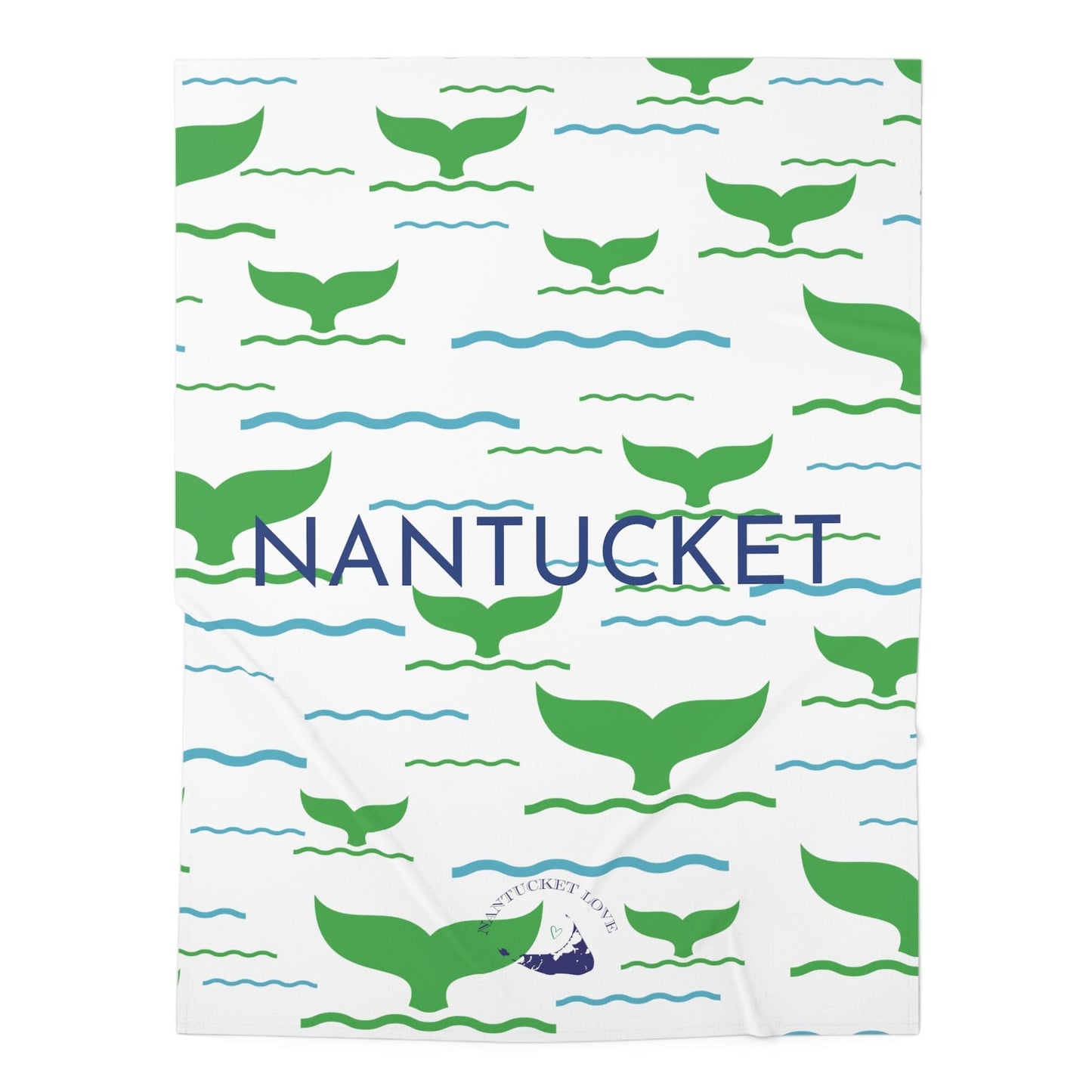 Nantucket Whale's Tail Baby Blanket