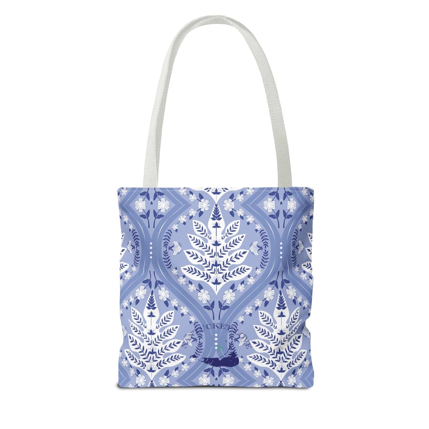 Nantucket Blue on Blue Floral Tote Bag