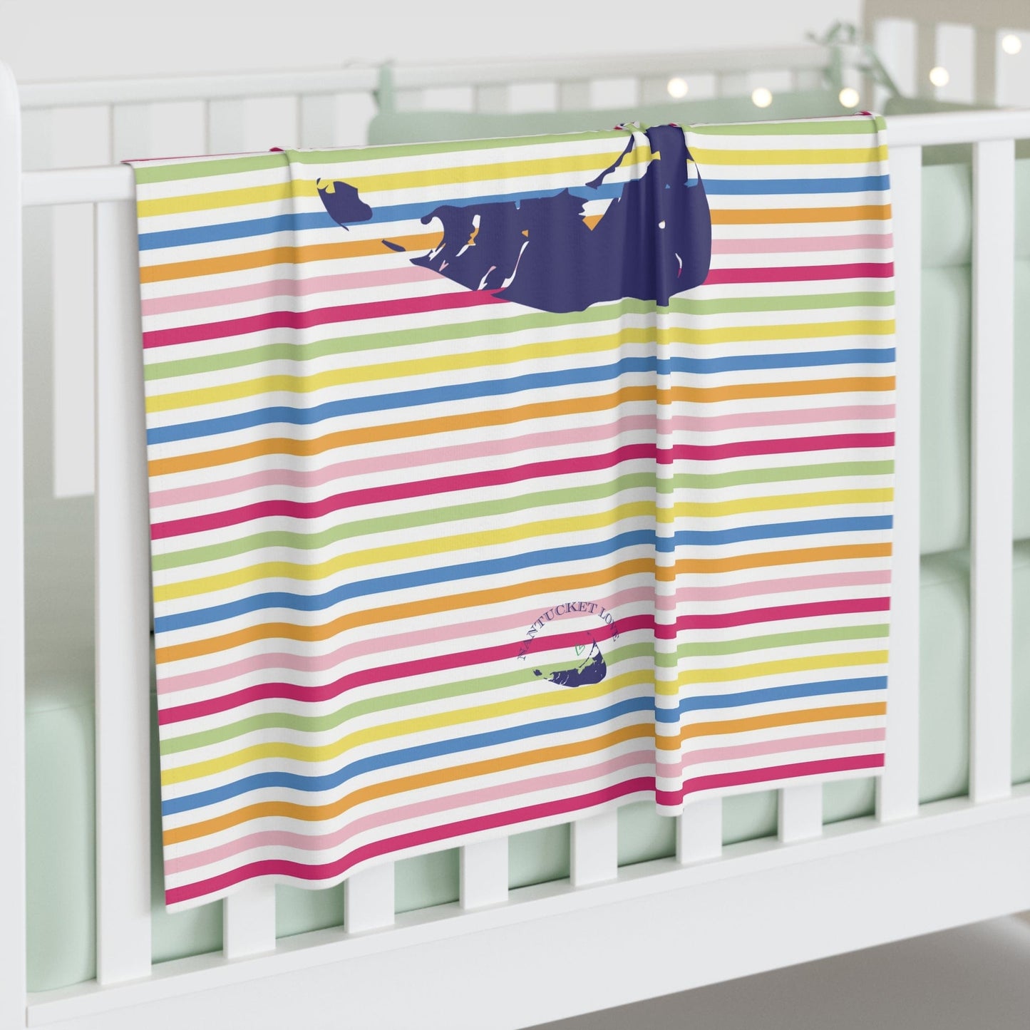 Rainbow Striped Nantucket Blanket