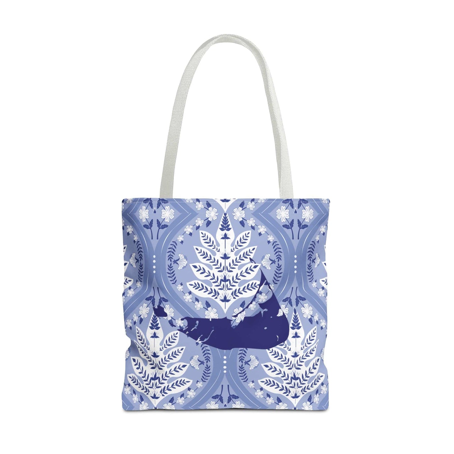 Nantucket Blue on Blue Floral Tote Bag