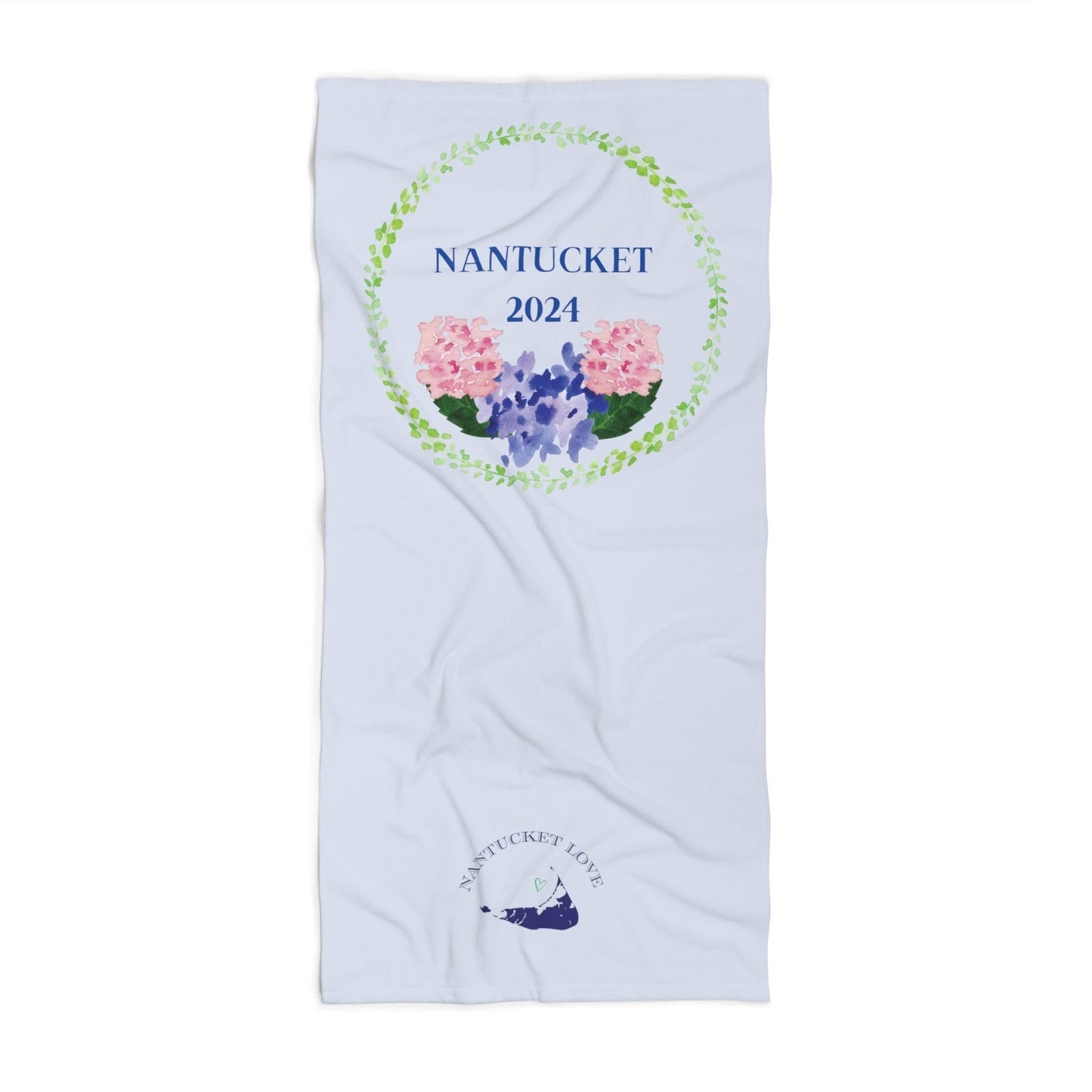 Nantucket Hydrangeas 2024 Beach Towel