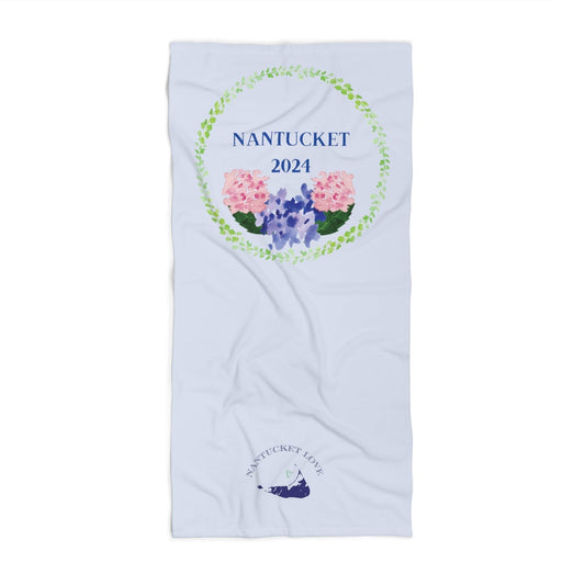 Nantucket Hydrangeas 2024 Beach Towel