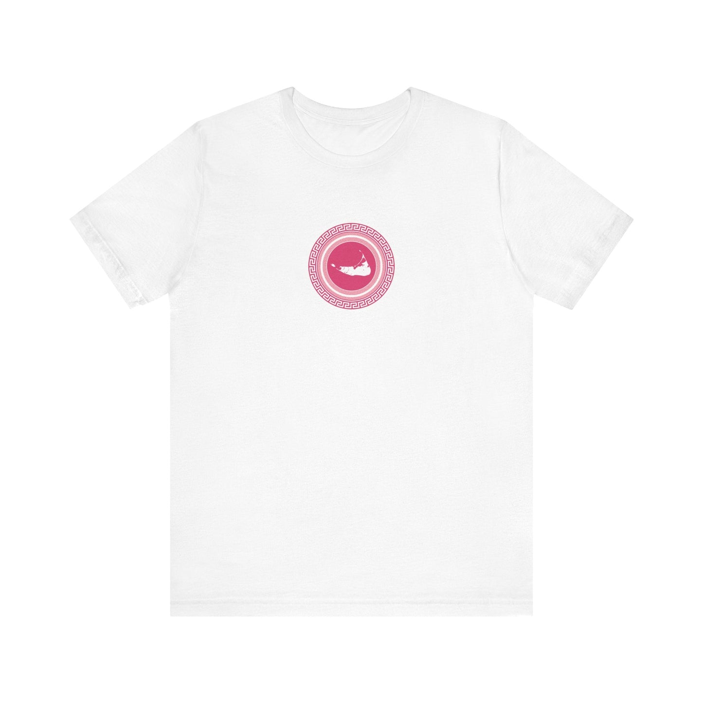 Nantucket Jersey Short Sleeve Tee in Pink and White