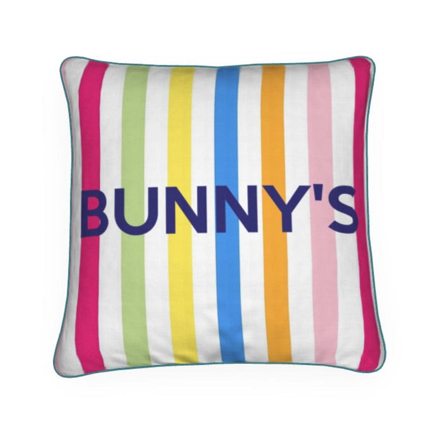 Bunny's Beach Summer Stripe Pillow