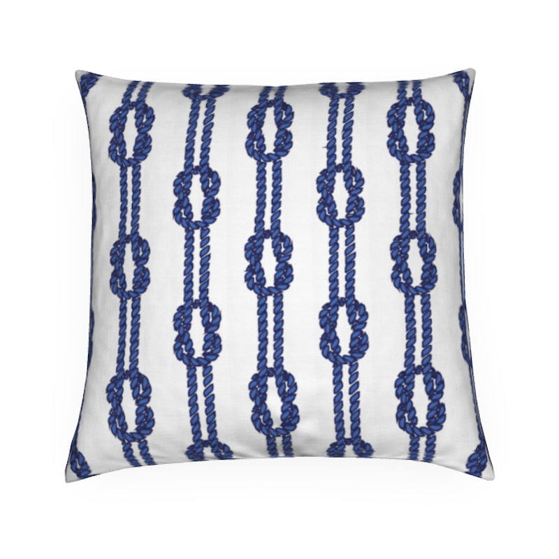 Nantucket Square Knots in Blue Pillow