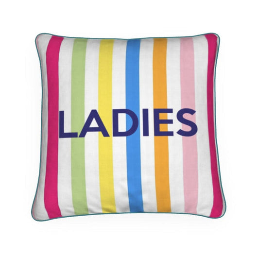 Ladies Beach Summer Stripe Pillow